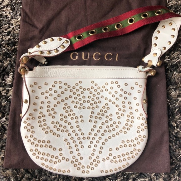 Gucci Handbags - Gucci Grommet Embellished Mini Pelham Hobo Bag